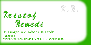 kristof nemedi business card