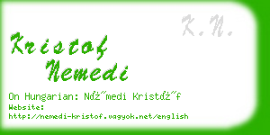 kristof nemedi business card